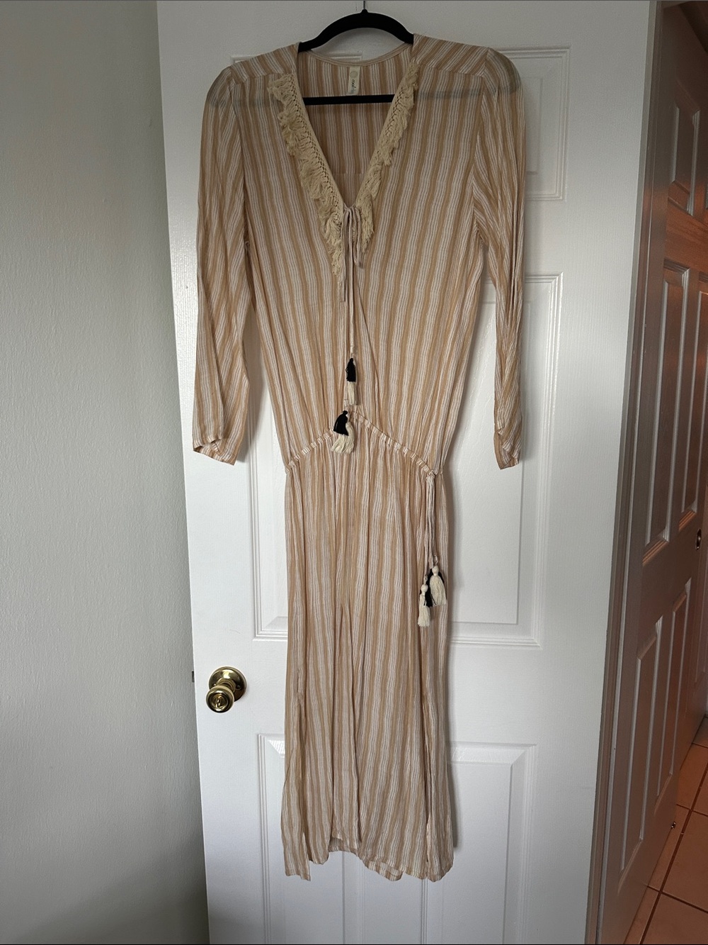 Cool Change striped Long-Sleeve Midi Dress Great for poolside